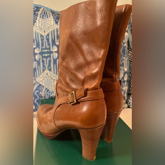 Lauren by Ralph Lauren size 8 Camel Leather Boots - Picture 2 of 6